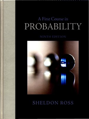 cover image of A first course in probability